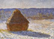 Claude Monet Haystack in the Snwo,Morning France oil painting artist